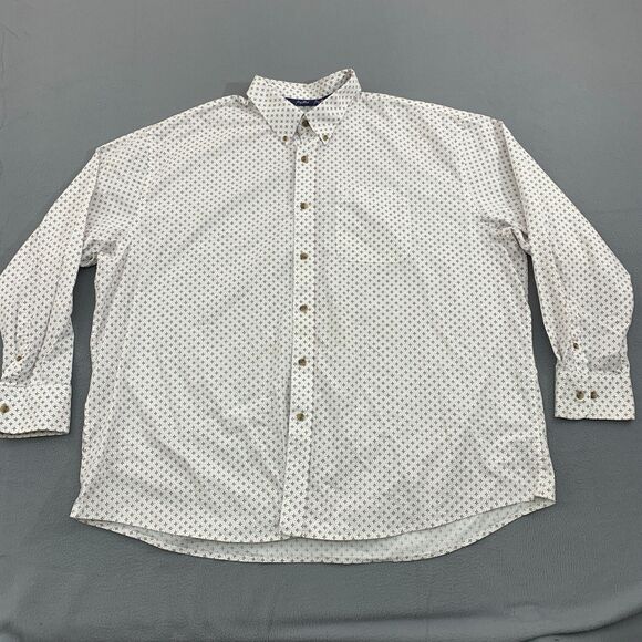 George Straight Wrangler Button Down Shirt Mens 3XB XXXL Big Stretch Geometric - Picture 1 of 16